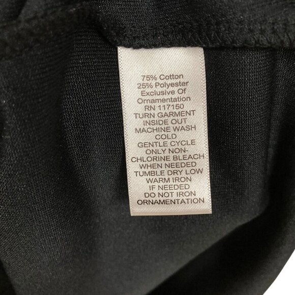 Quacker Factory Winter Wonderland Small Black Velour Tunic Sequin Snowflakes New - Picture 8 of 9